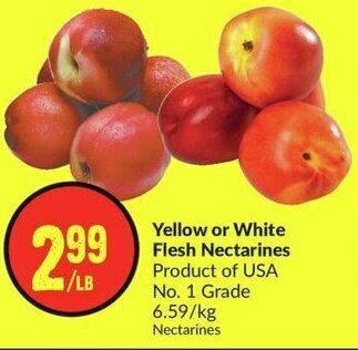 FreshCo Yellow or White Flesh Nectarines offer