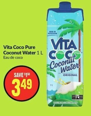 FreshCo Vita Coco Pure Coconut Water 1 L offer