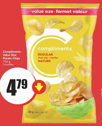 FreshCo Compliments Value Size Potato Chips 750 g offer