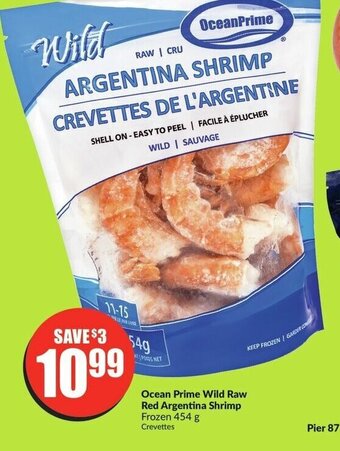 FreshCo Ocean Prime Wild Raw Red Argentina Shrimp Frozen 454 g offer