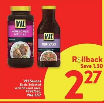 Walmart VH Sauces offer