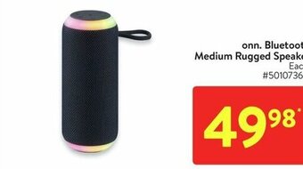Walmart onn. Bluetooth Medium Rugged Speaker offer