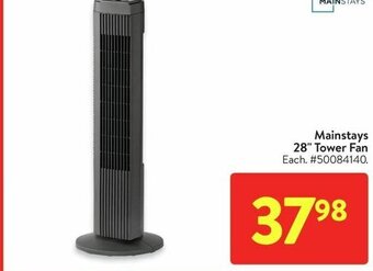 Walmart Mainstays 28" Tower Fan offer