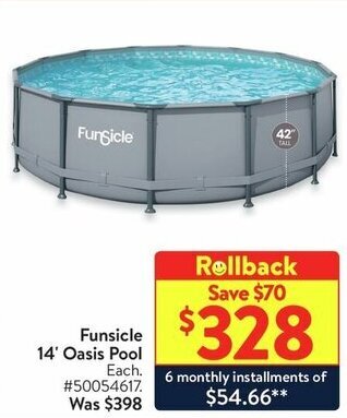 Walmart Funsicle 14' Oasis Pool offer