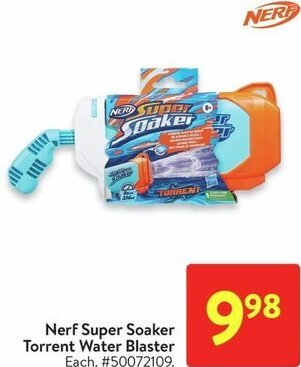Walmart Nerf Super Soaker Torrent Water Blaster offer