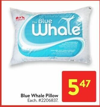Walmart Blue Whale Pillow offer