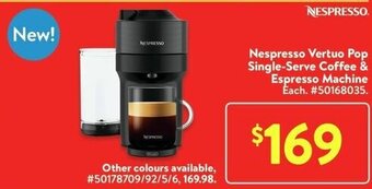 Walmart Nespresso Vertuo Pop Single-Serve Coffee & Espresso Machine offer