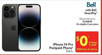 Walmart iPhone 14 Pro Postpaid Phone* offer