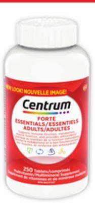 Walmart Centrum forte essentials multivitamins offer
