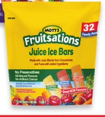 Walmart Mott's fruitsations ice bars offer
