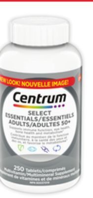 Walmart Centrum select essentials multivitamins offer