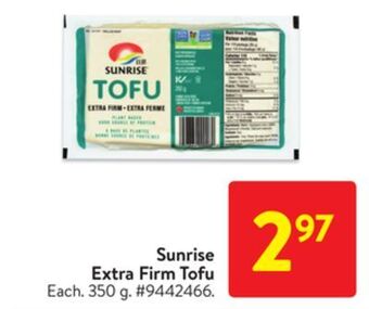 Walmart Sunrise extra firm tofu offer