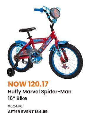 Toys R us Huffy marvel spider-man 16 bike offer