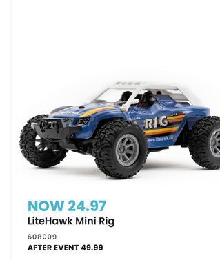 Toys R us Litehawk mini rig offer