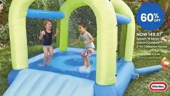 Toys R us Little tikes splash 'n spray indoor/outdoor 2-in-1 bounce house offer