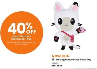 Toys R us Spin master 13 talking pandy paws plush toy offer