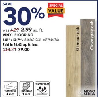 Lowe's Mono serra vinyl flooring 6.81 x 50.79 offer