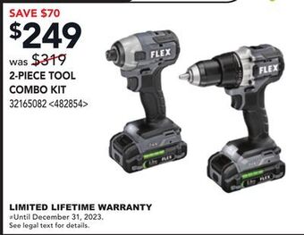 Lowe's Flex 2-piece tool combo kit offer