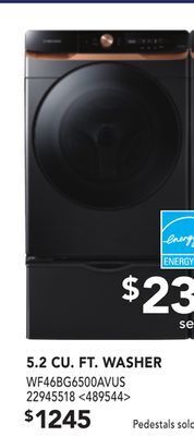 Lowe's Samsung 5.2 cu. ft. washer offer