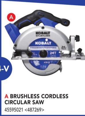 Lowe's Kobalt brushless cordless circular saw offer