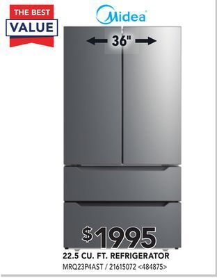 Lowe's Midea 22.5 cu. ft. refrigerator offer