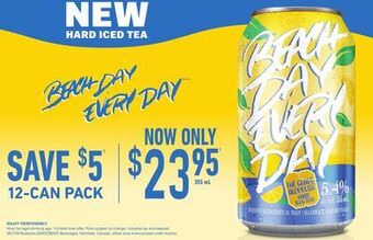 The Beer Store Beach day every day 12 can pack offer