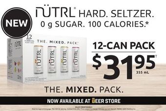 The Beer Store Nutrl hard seltzer 12 can pack offer
