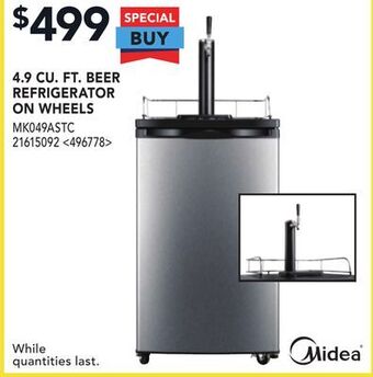 Lowe's Midea 4.9 cu.ft. beer refrigerator on wheels offer