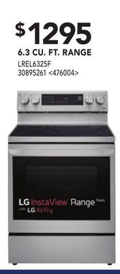 Lowe's Lg 6.3 cu. ft. range offer