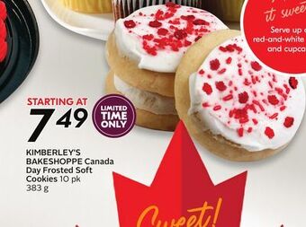 Sobeys Kimberley's bakeshoppe canada day frosted soft cookies offer