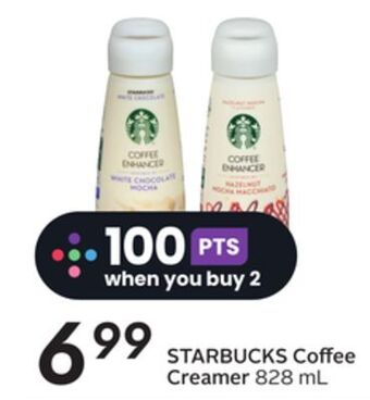 Sobeys Starbucks coffee creamer offer