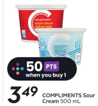Sobeys Compliments sour cream offer