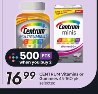 Sobeys Centrum vitamins or gummies offer