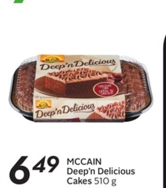 Sobeys Mccain deep'n delicious cakes offer