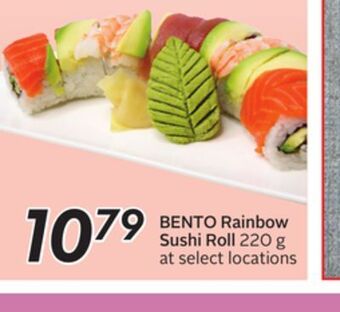 Sobeys Bento rainbow sushi roll offer