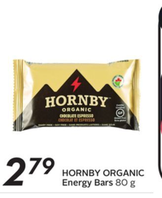 Sobeys Hornby organic energy bars offer