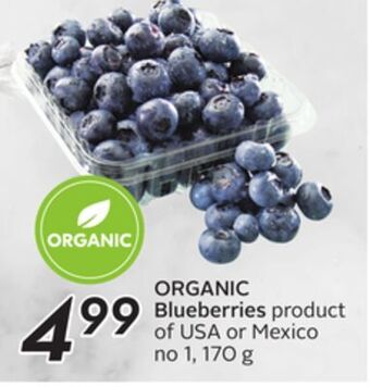 Sobeys Organic blueberries offer