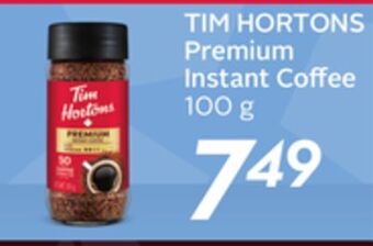 Sobeys Tim hortons premium instant coffee offer