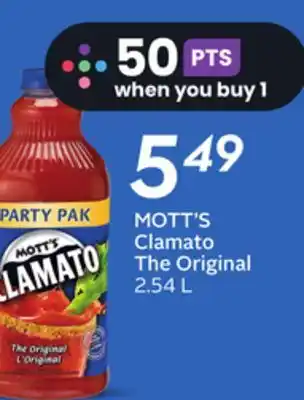 Sobeys Mott's clamato the original offer