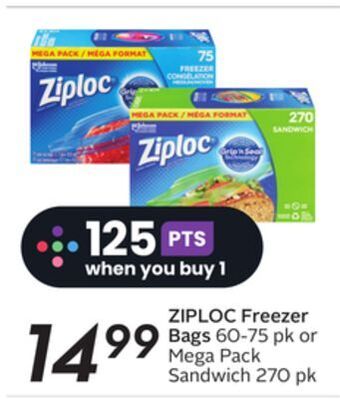 Sobeys Ziploc freezer bags offer