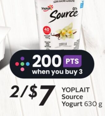 Sobeys Yoplait source yogurt offer