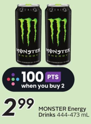 Sobeys Monster energy drinks offer