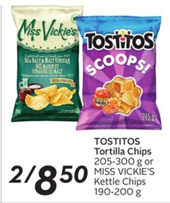 Sobeys Tostitos tortilla chips offer