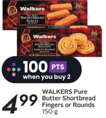 Sobeys Walkers pure butter shortbread fingers rounds offer