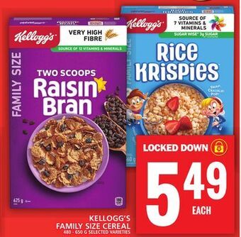 Food Basics Kellogg's family size cereal offer