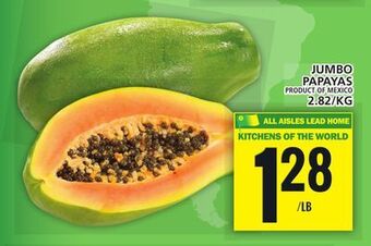 Food Basics Jumbo papayas offer