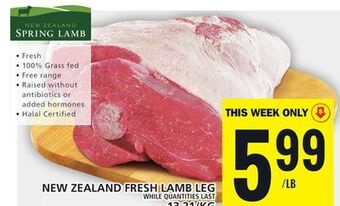 Food Basics New zealand fresh lamb leg offer