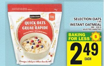 Food Basics Selection oats or instant oatmeal offer