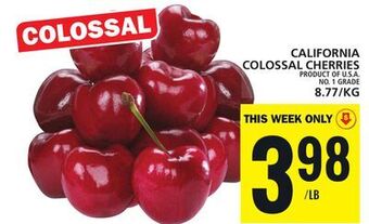 Food Basics California colossal cherries offer