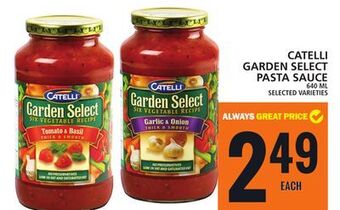 Food Basics Catelli garden select pasta sauce offer